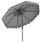 Polyester Auto-Tilt Solar Patio Umbrella with LED Lights and 10x8.3 ft Shade